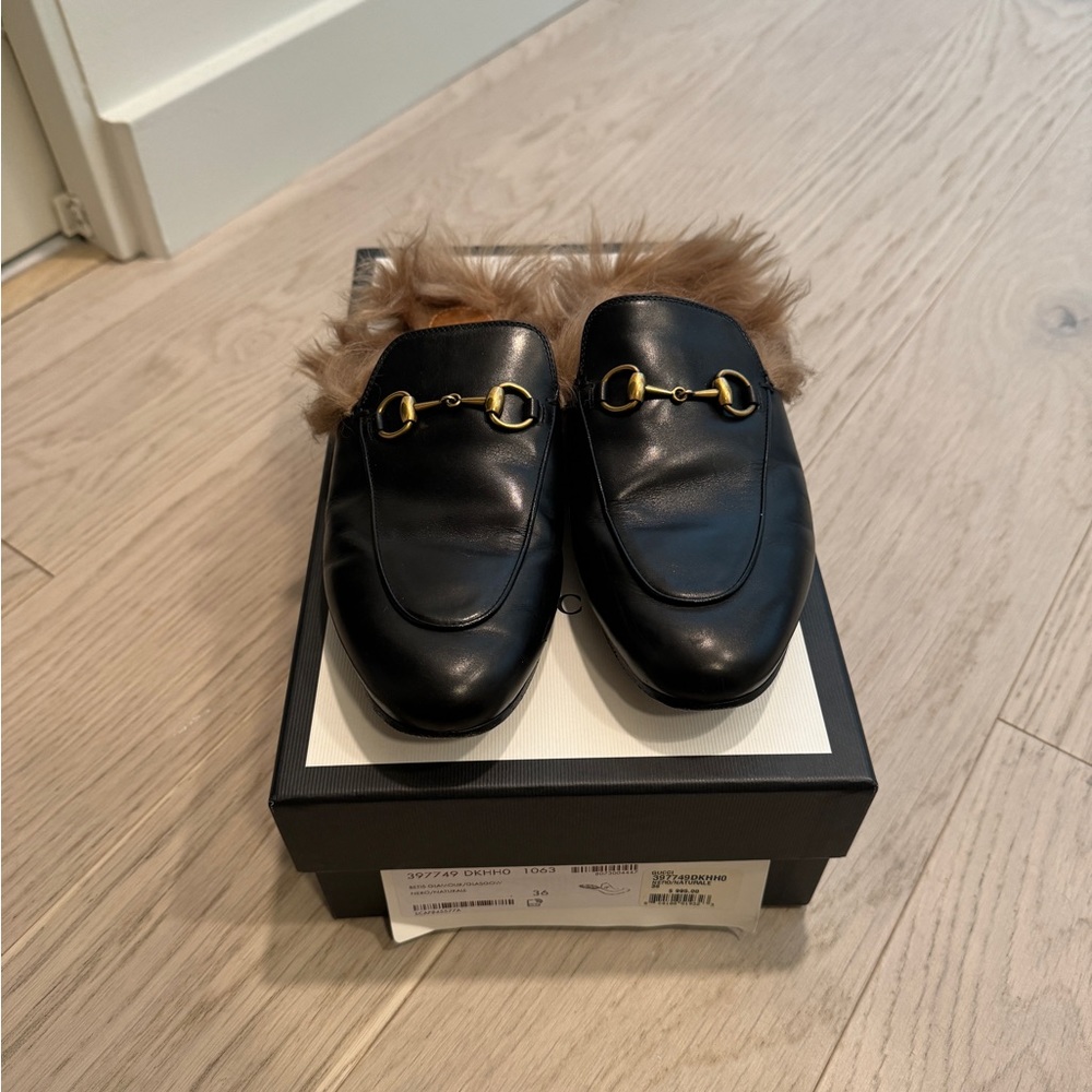 Gucci Fur Mules